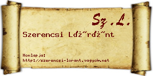 Szerencsi Lóránt névjegykártya